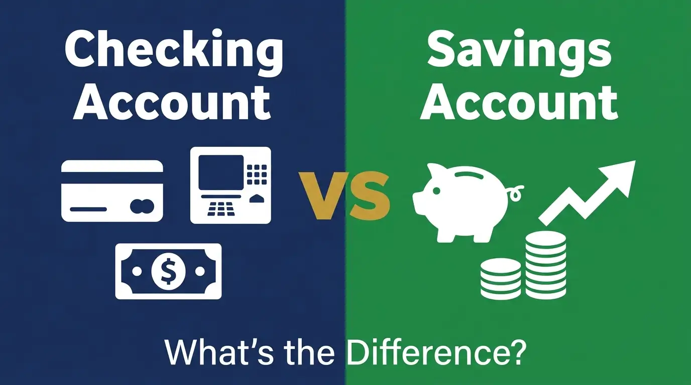checking vs savings account key differences split illustration 2026