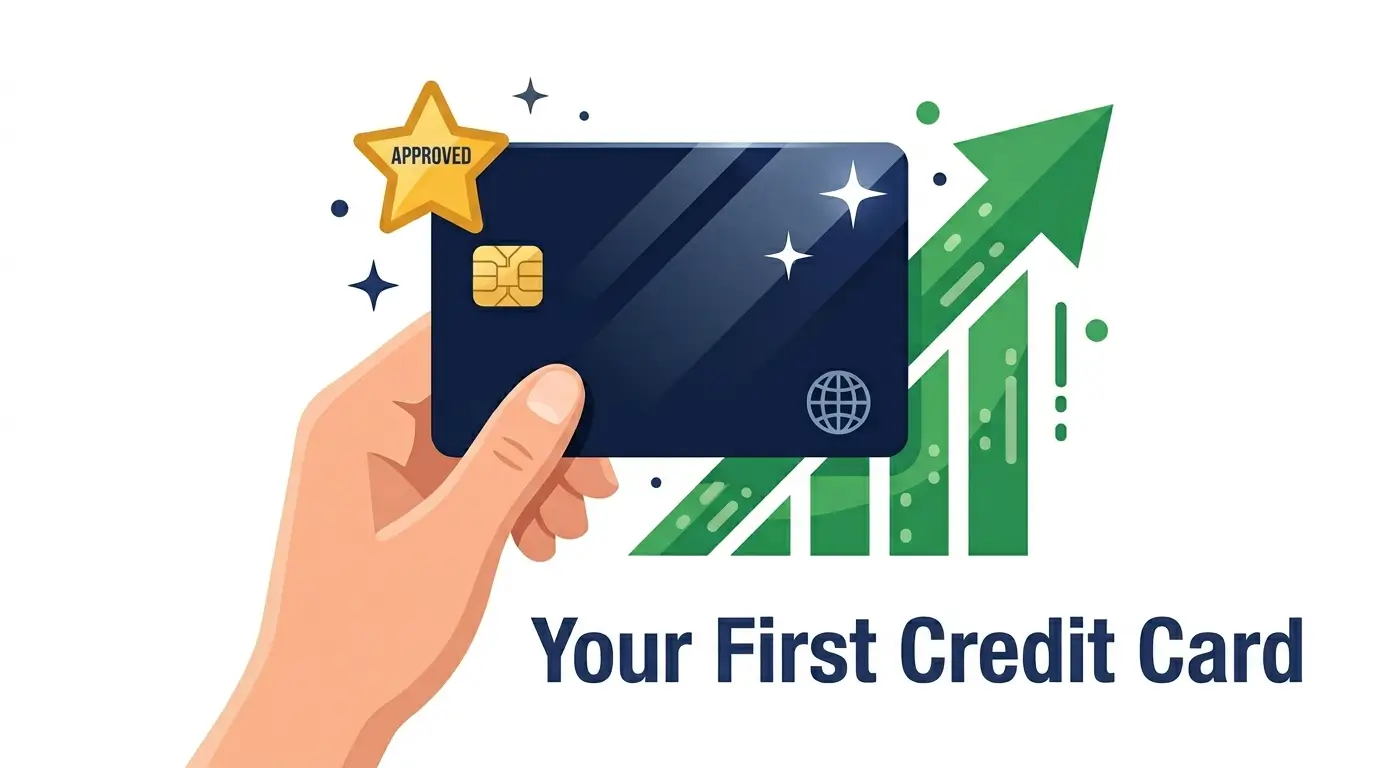 how to get your first credit card approved beginner guide 2026 illustration