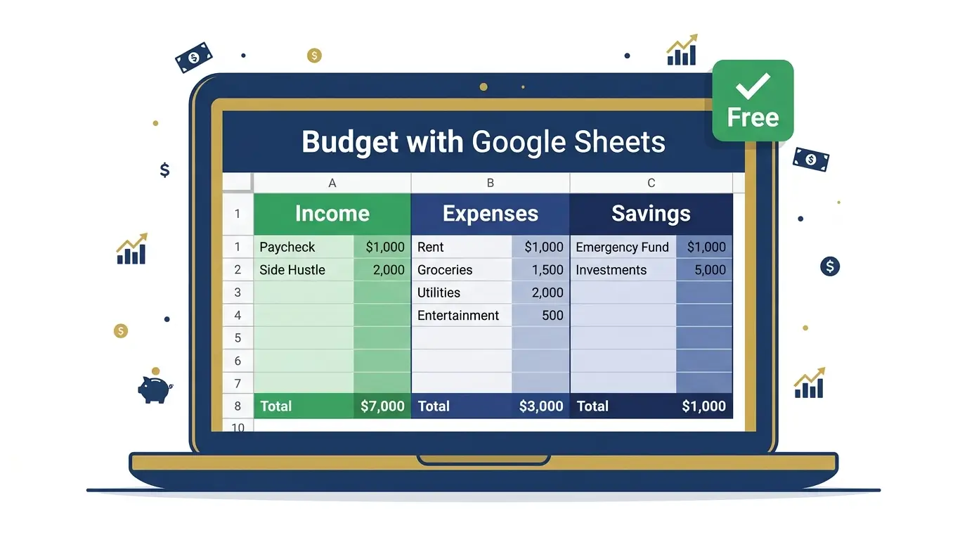 how to use Google Sheets for budgeting free monthly budget template spreadsheet 2026