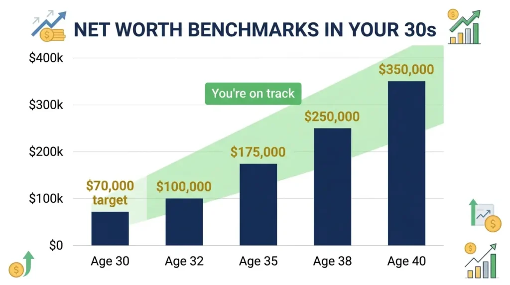 net worth benchmark targets in your 30s age 30 35 40 wealth building chart 2026 ·