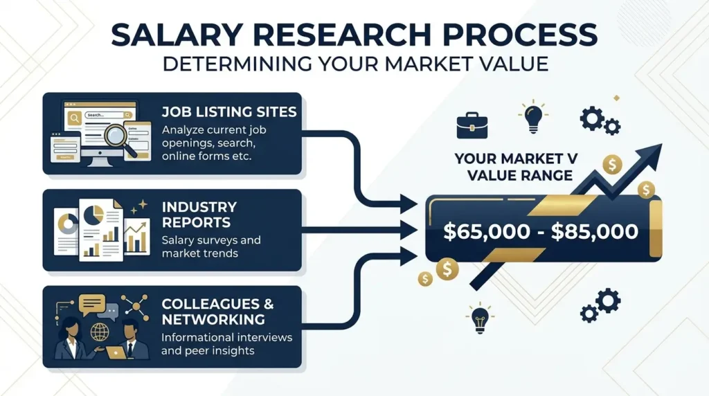 salary market research how to find your market value range job listings industry reports 2026 ·