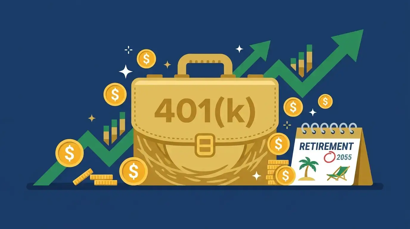 what is a 401k retirement savings plan illustration employer match