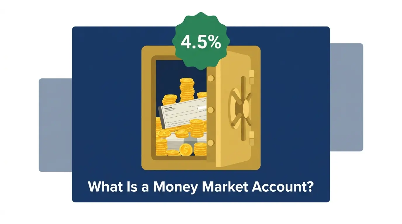 what is a money market account vault coins checkbook APY badge illustration 2026