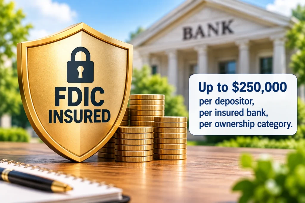 FDIC insurance for money market deposit accounts up to applicable coverage limits